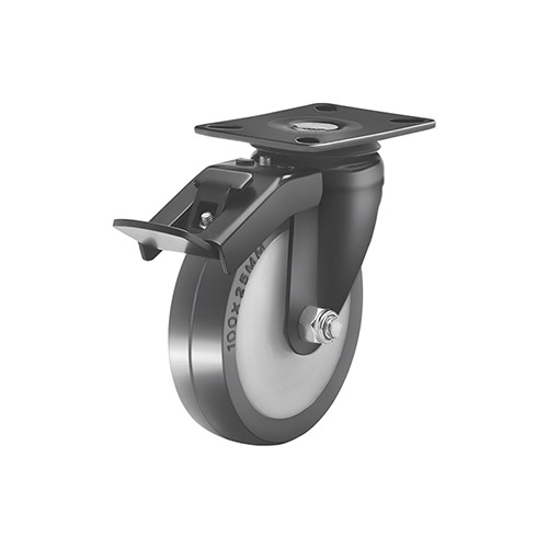 Black coated caster wheel 951-50mm-alto-3