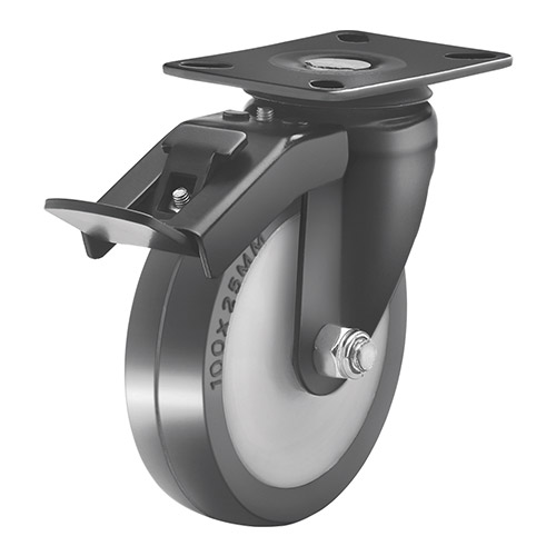 Black coated caster wheel 954-100mm-alto-3